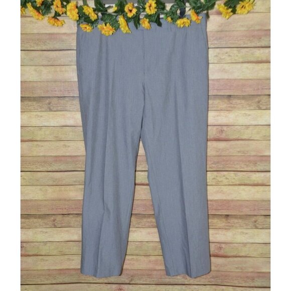 Croft & Barrow Gray Comfort Waist Dress Pant Size 38 X 30 Straight Career Office - Picture 1 of 11
